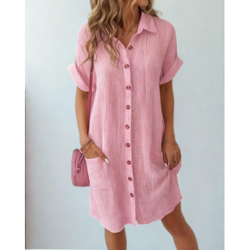 SOFY V-Neck Linen Dress™