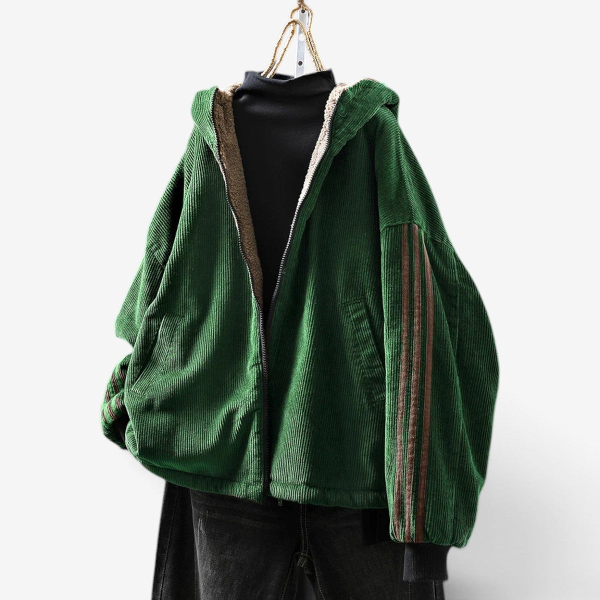 Marisela™ Sherpa-foret corduroy-jakke
