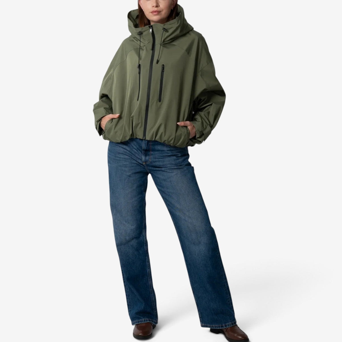 Amara™ Oversized vindjakke med hette