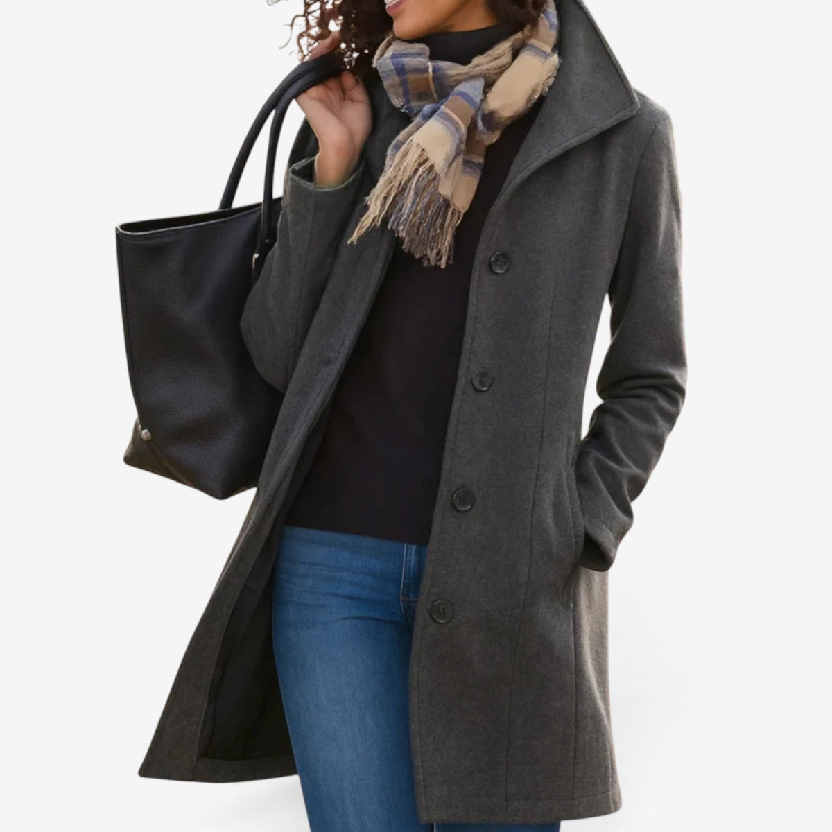 Josselyn™ Kamelfarget ullblandingsfrakk