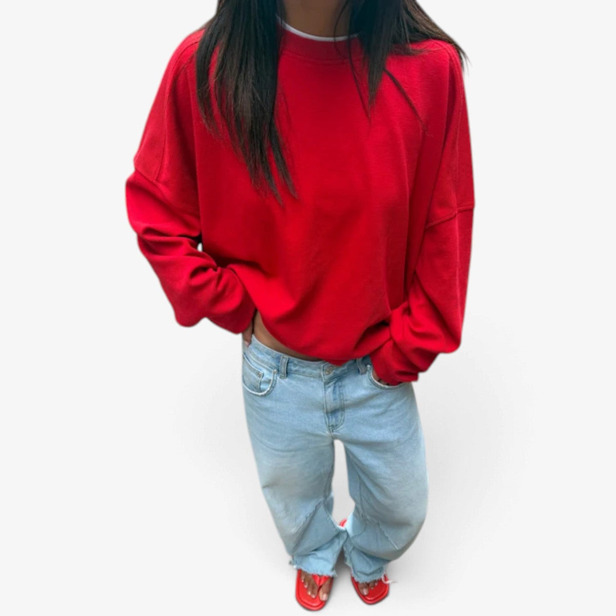 Severine™ Kort crewneck-genser