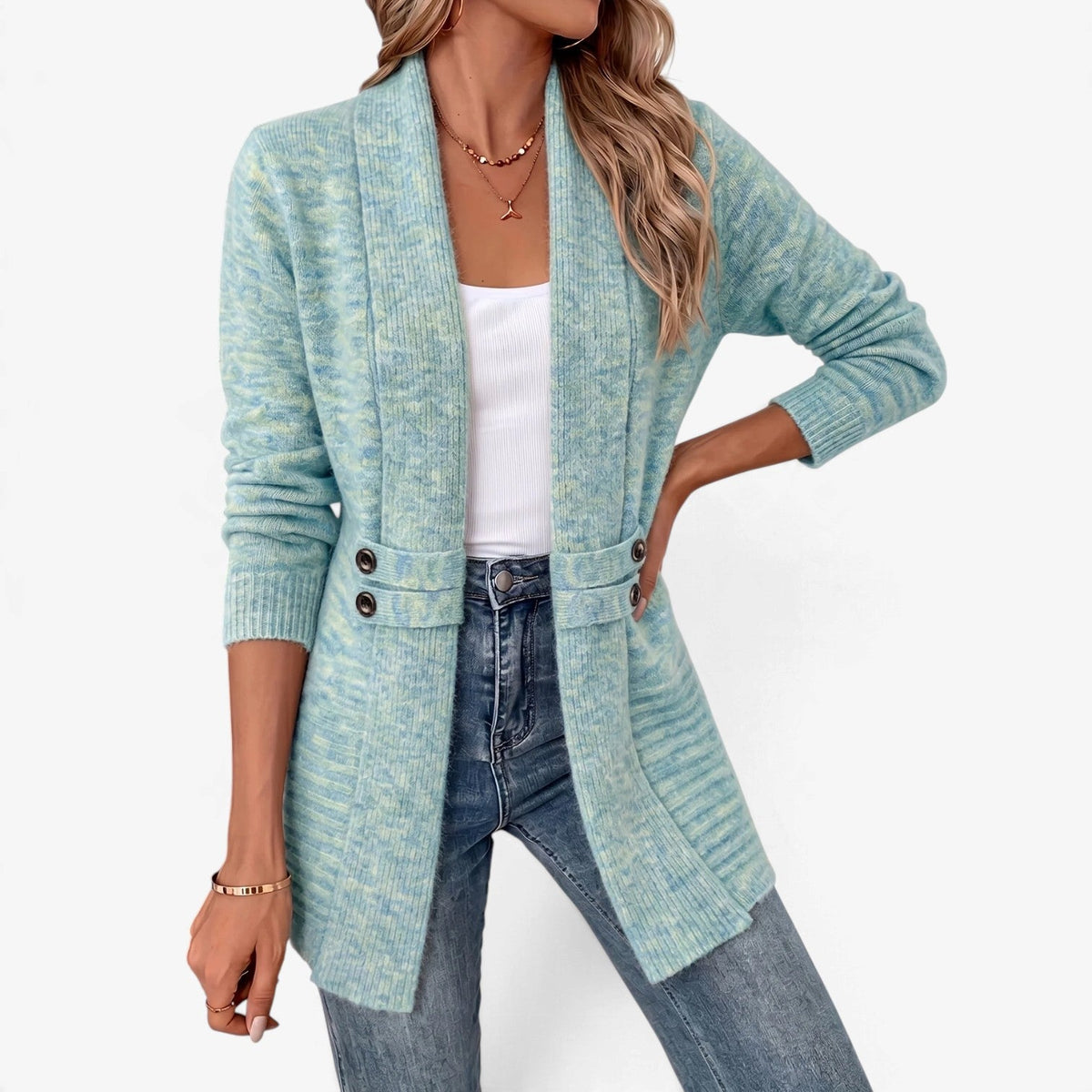 Briar™ Cardigan med beltespenne og åpen front