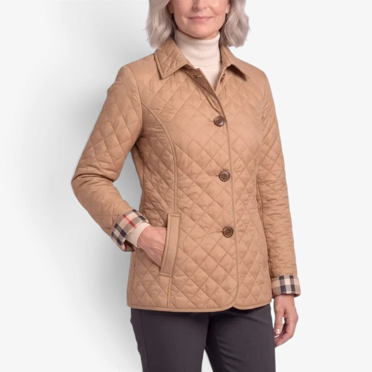 Cordelia™ Diamantvattert knappejakke