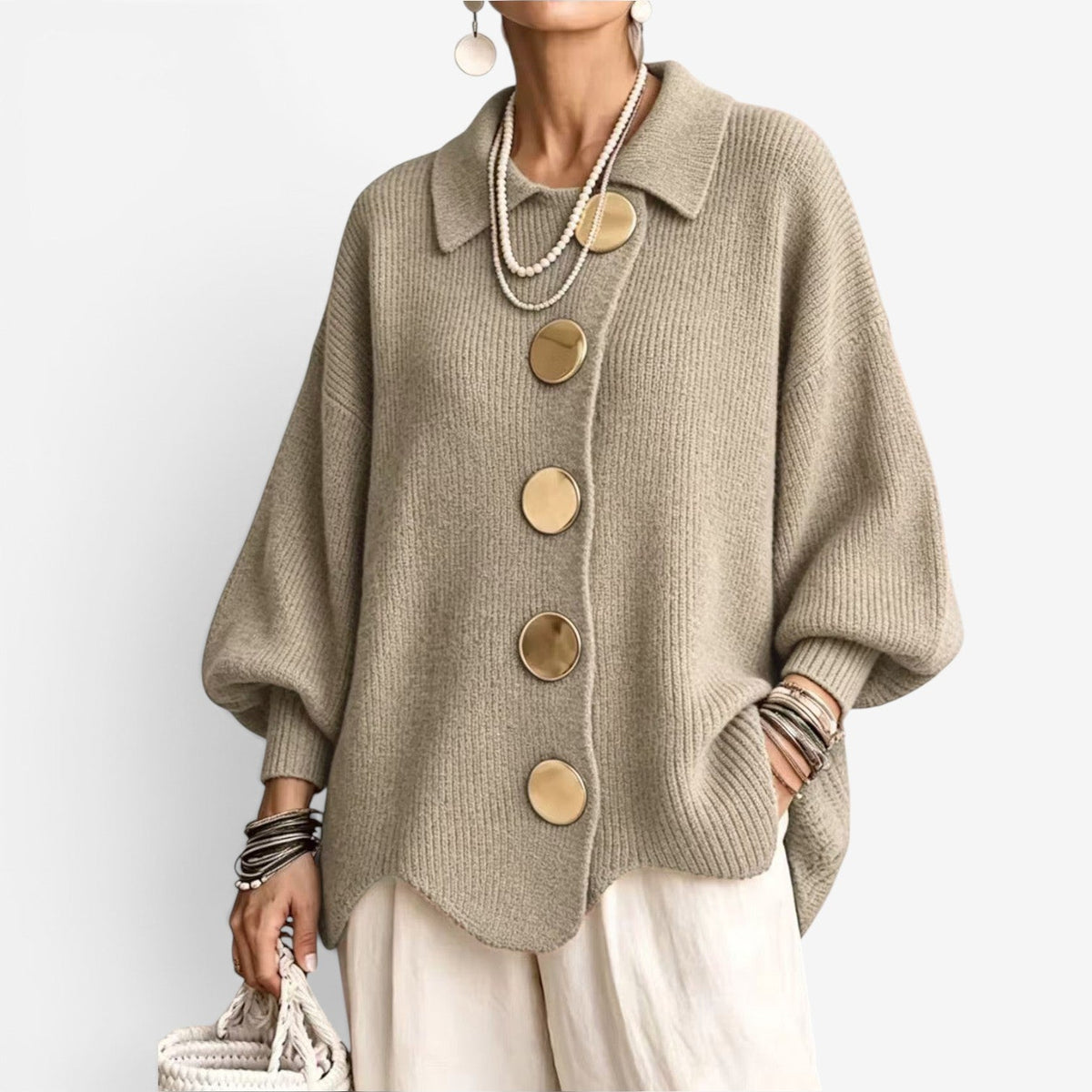 Chona™ Oversized strikket kardigan