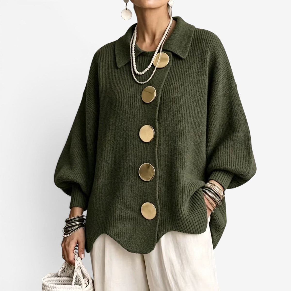 Chona™ Oversized strikket kardigan