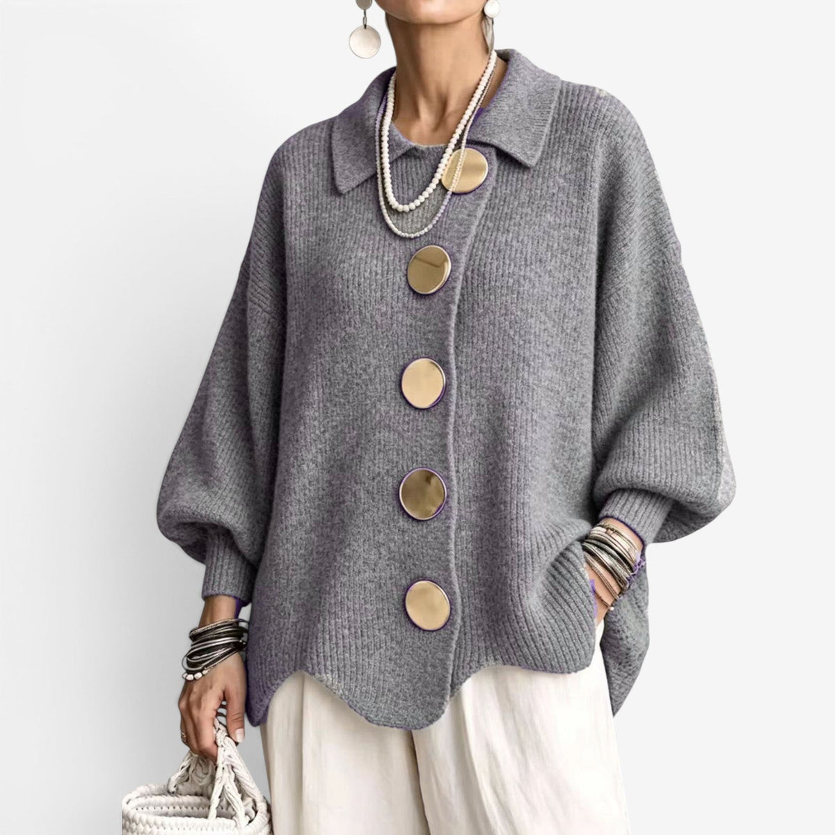 Chona™ Oversized strikket kardigan