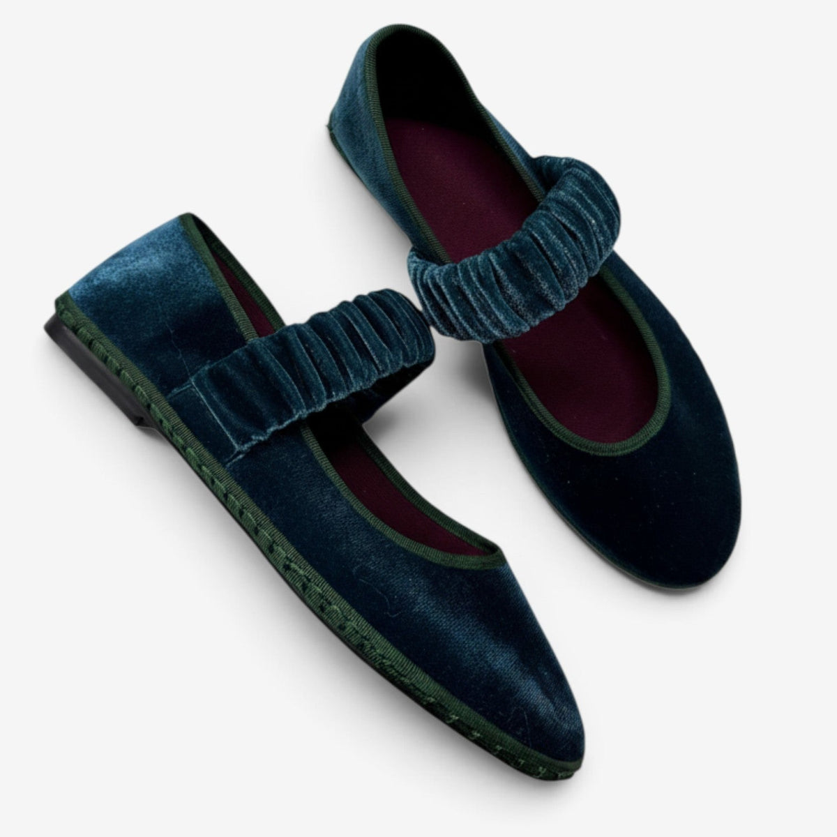Ellina™ Fløyels ballerinasko