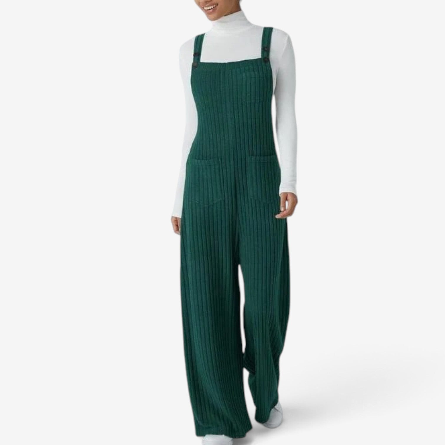 Ellaria™ Ribbet overall med vide ben