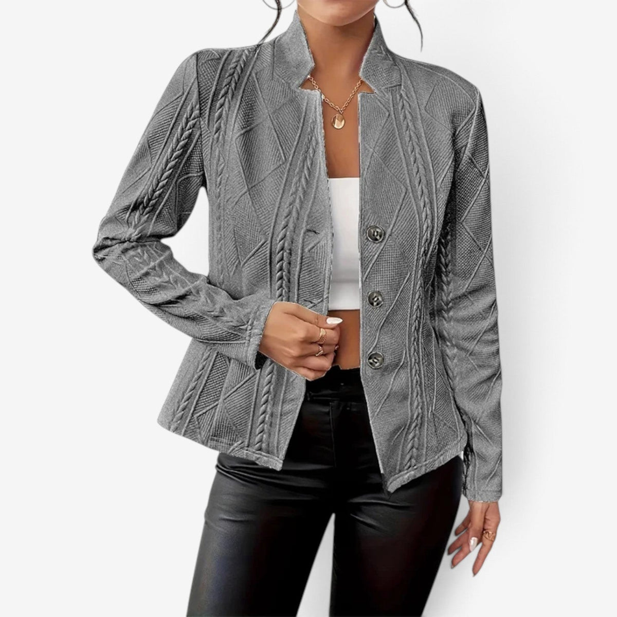Chloe™ Strukturert strikkblazer