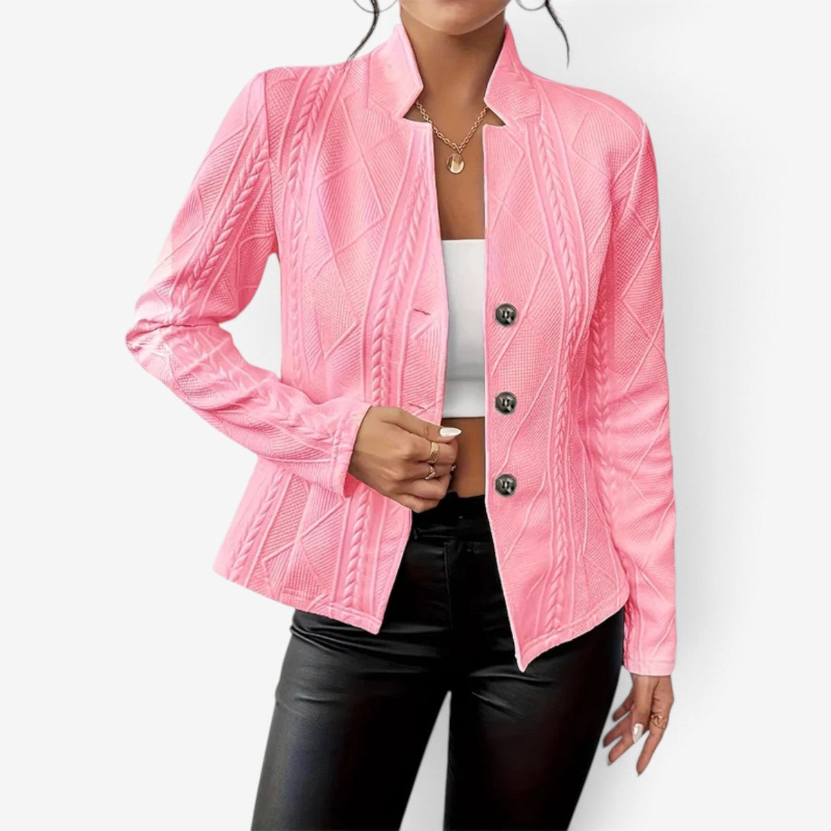 Chloe™ Strukturert strikkblazer
