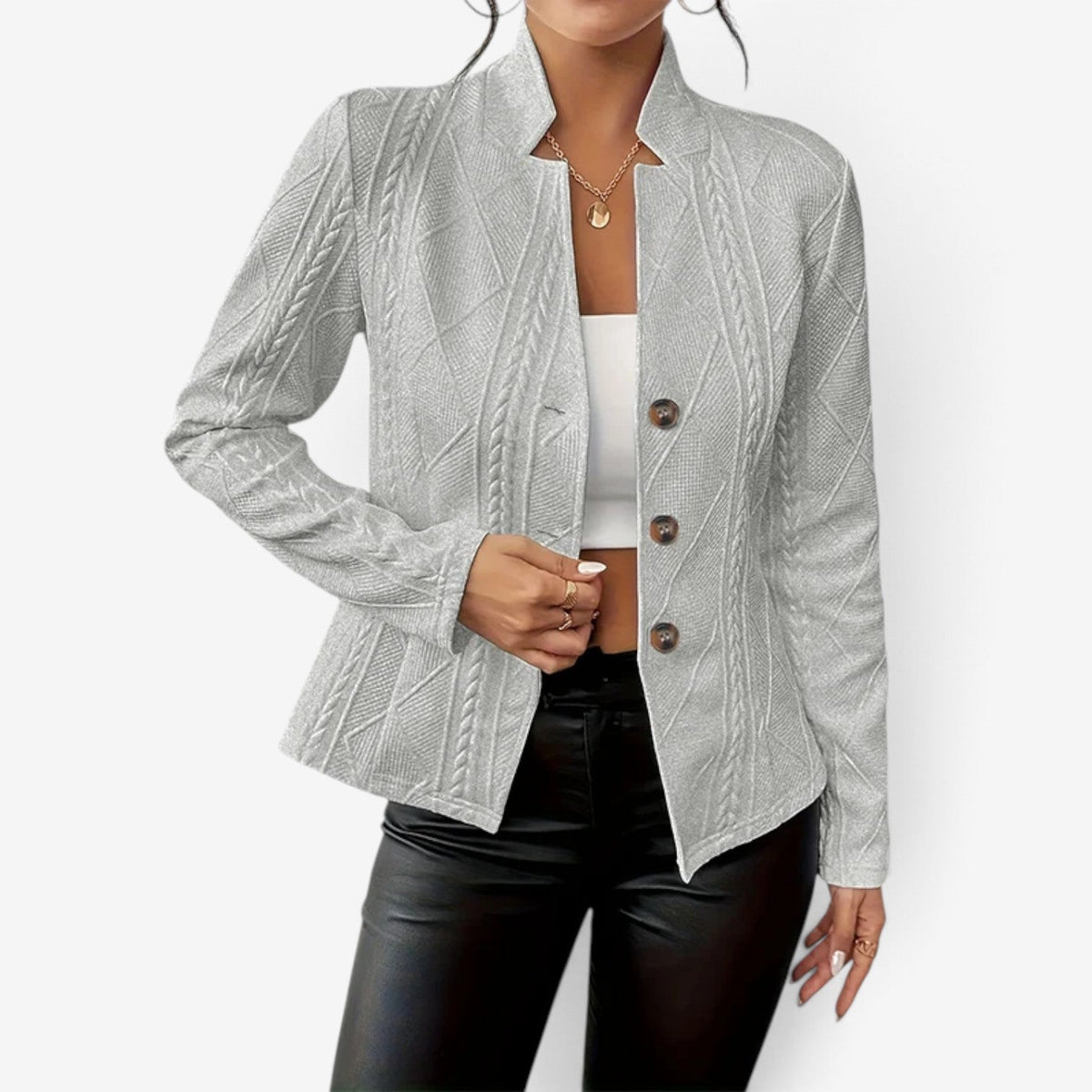 Chloe™ Strukturert strikkblazer