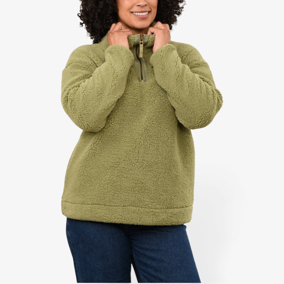 Perpetua™ Sherpa-genser med kvart-glidelås