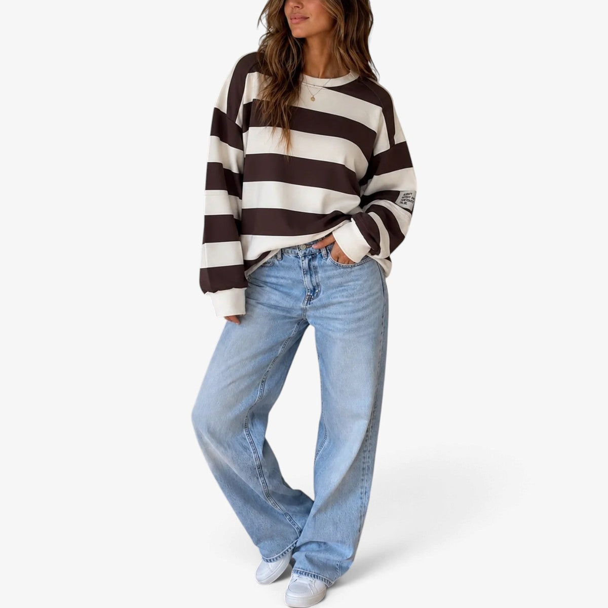 Harley™ Stripet Oversized Genser