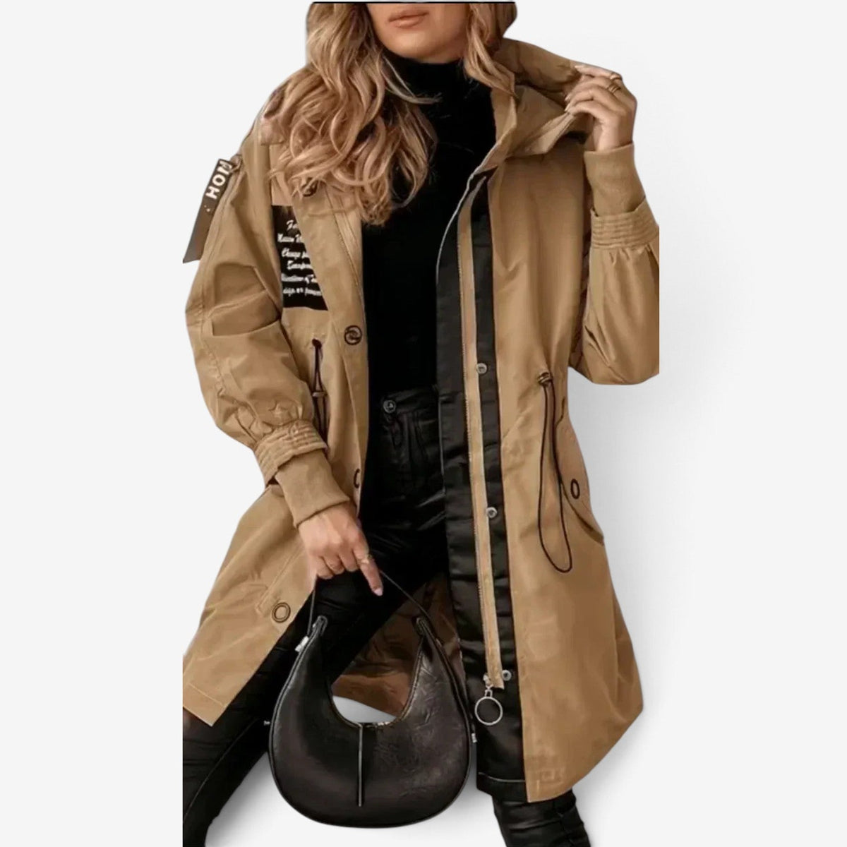Noemie™ Utility lang jakke med hette