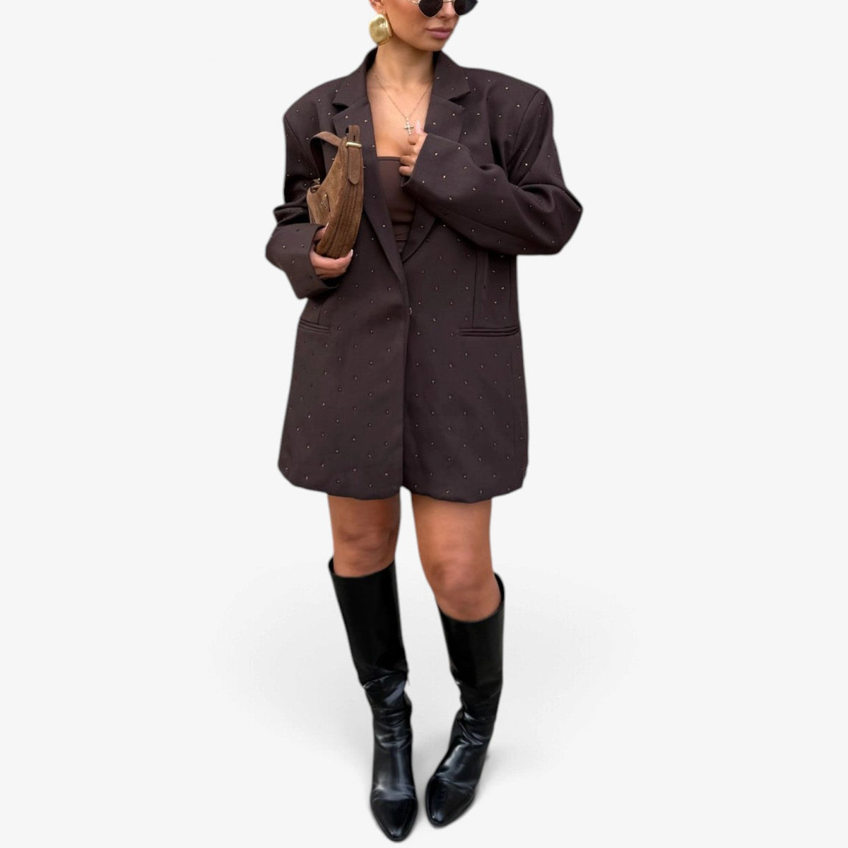 Idalia™ Oversized Spettet Blazer