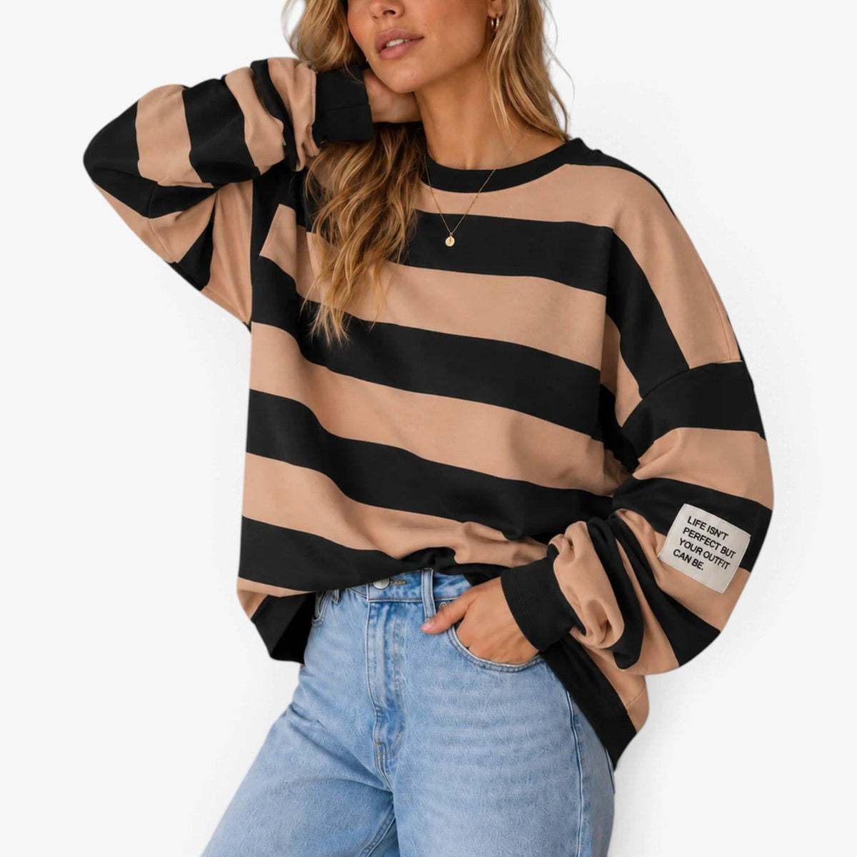 Harley™ Stripet Oversized Genser