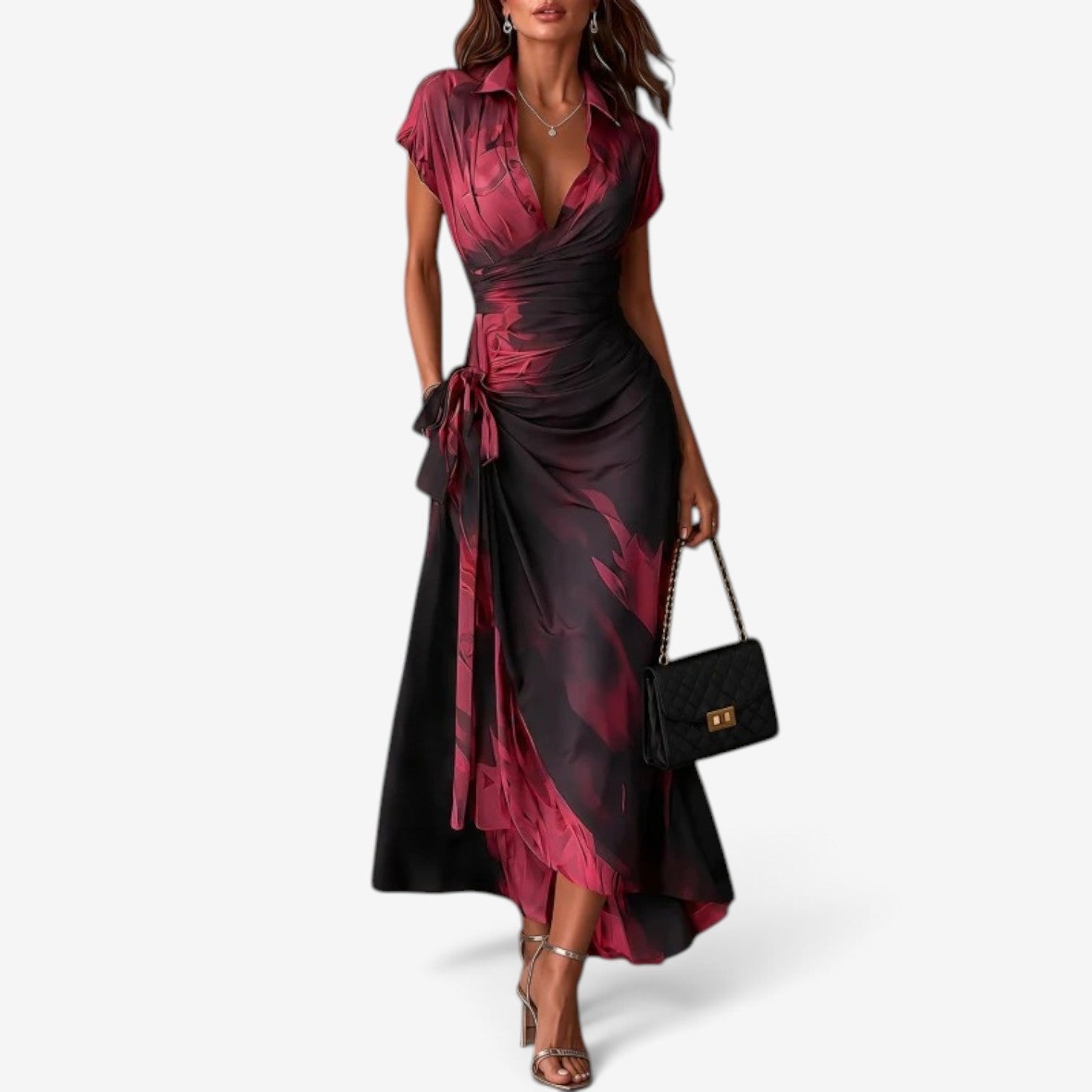 Kaely™ Maxi wraparound-kjole med sidebinding