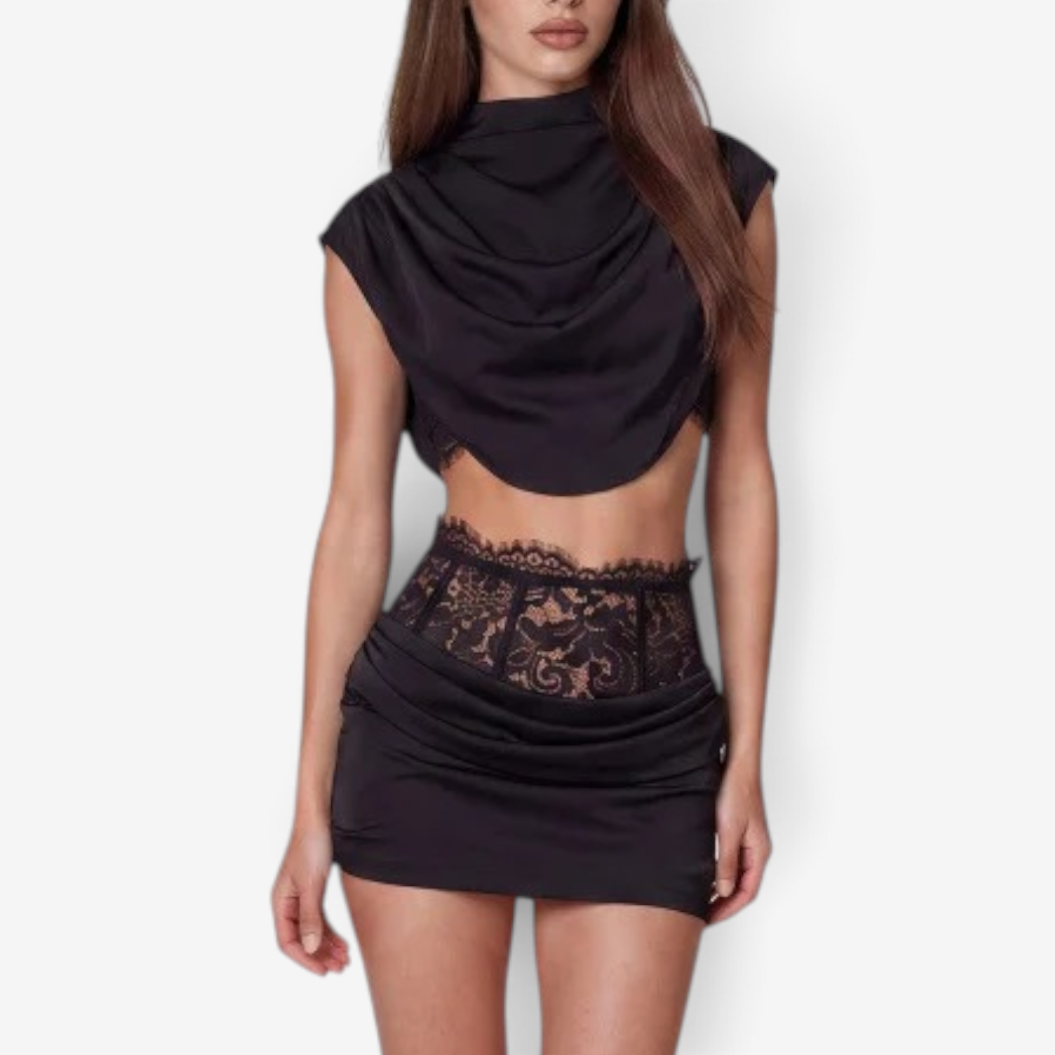 Sandeep™ Skjørt og crop top-sett