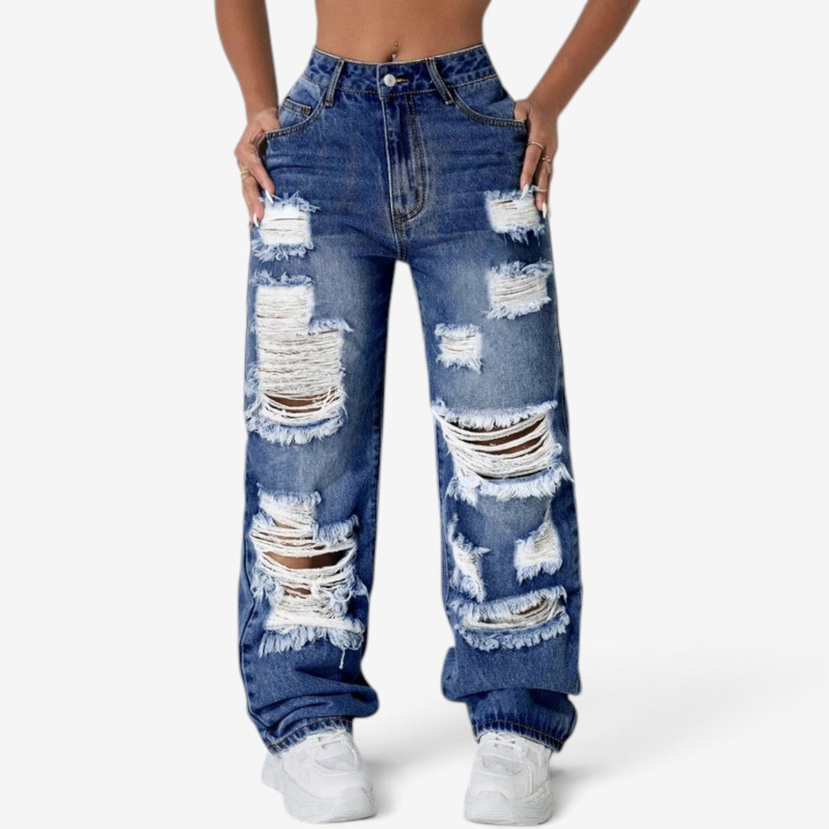 Jenna™ Høytlivede baggy jeans