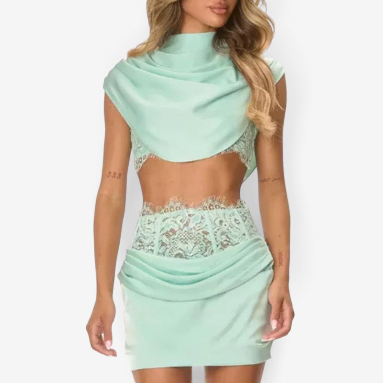 Sandeep™ Skjørt og crop top-sett