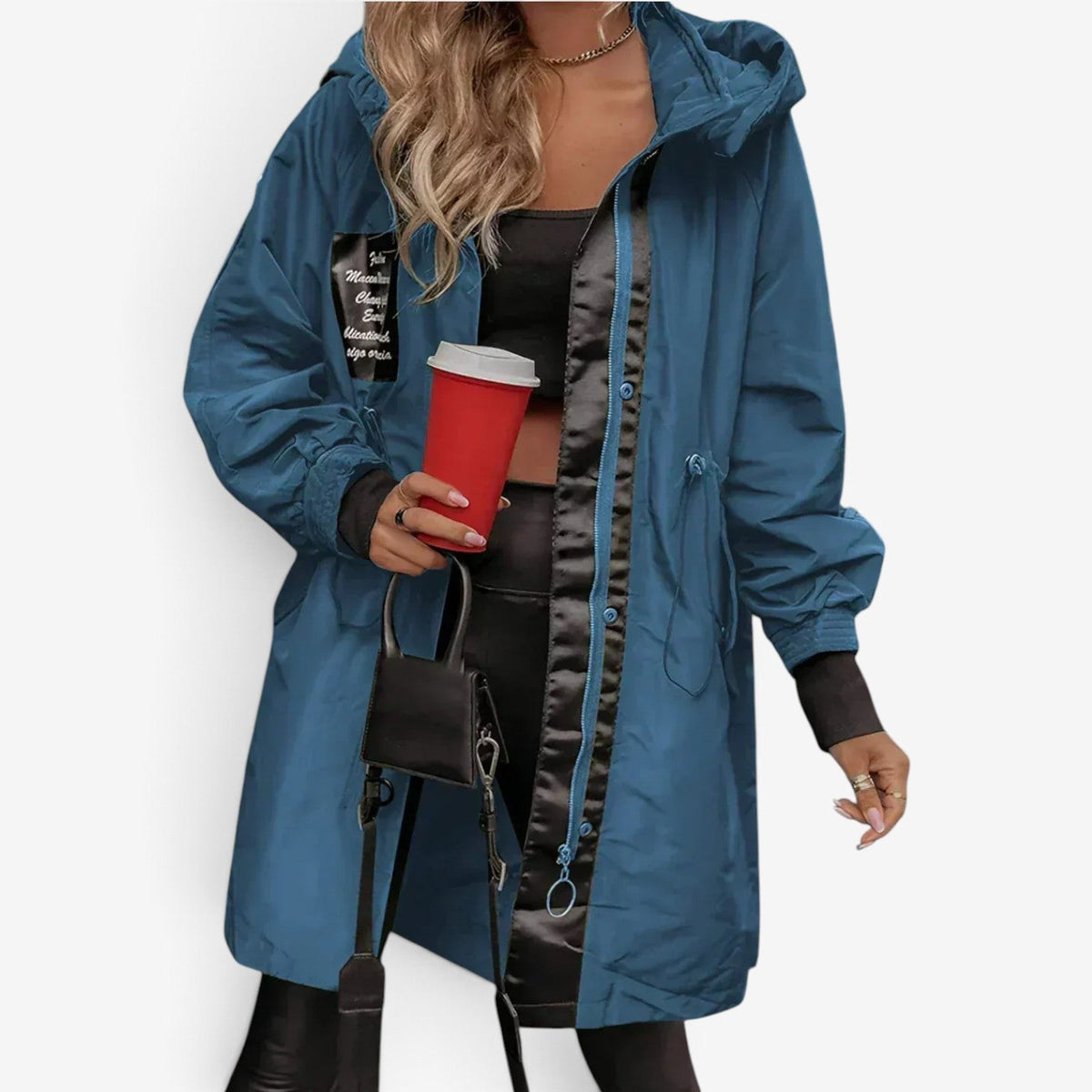 Noemie™ Utility lang jakke med hette