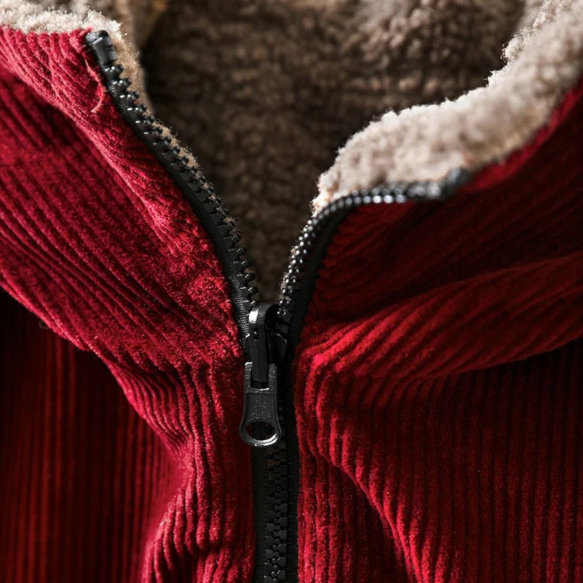 Marisela™ Sherpa-foret corduroy-jakke