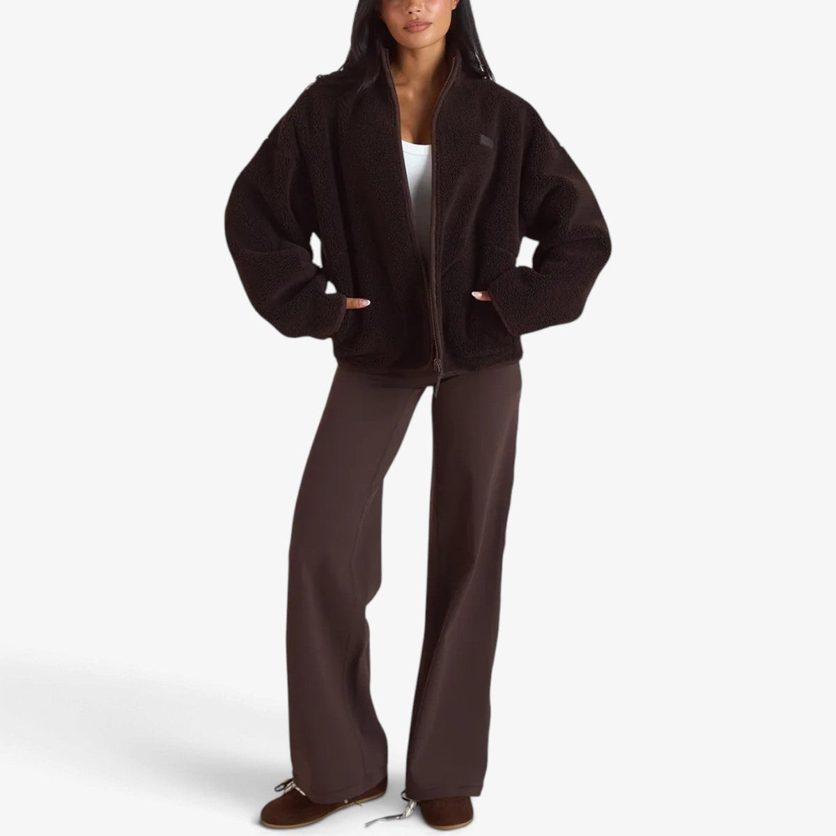 Leonore™ Plysj Fleece-jakke med glidelås