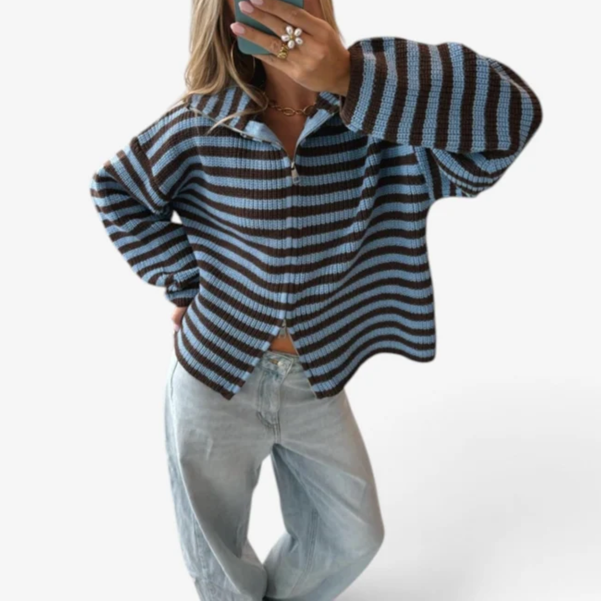 Valerie™ Kort Cardigan med Glidelås