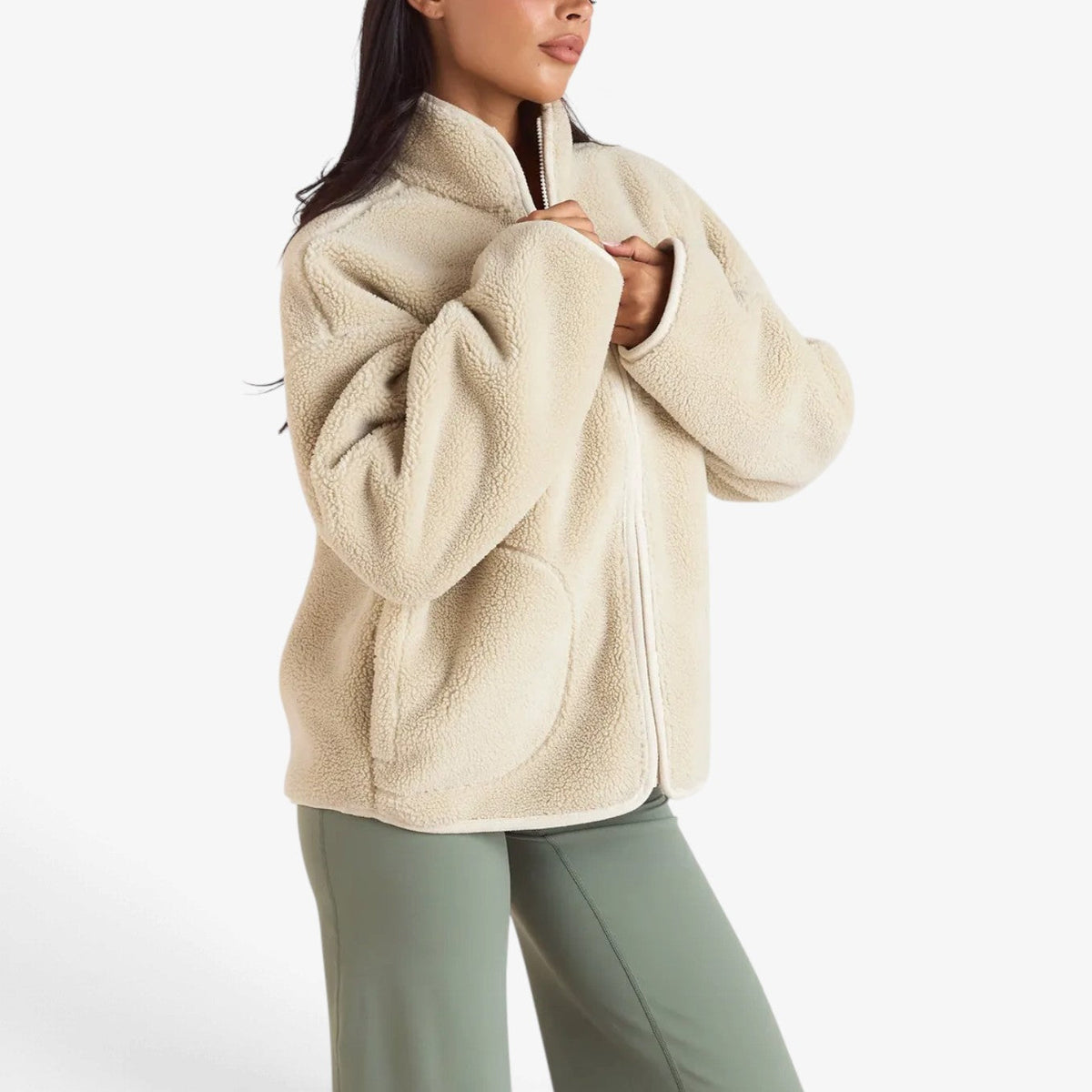 Leonore™ Plysj Fleece-jakke med glidelås