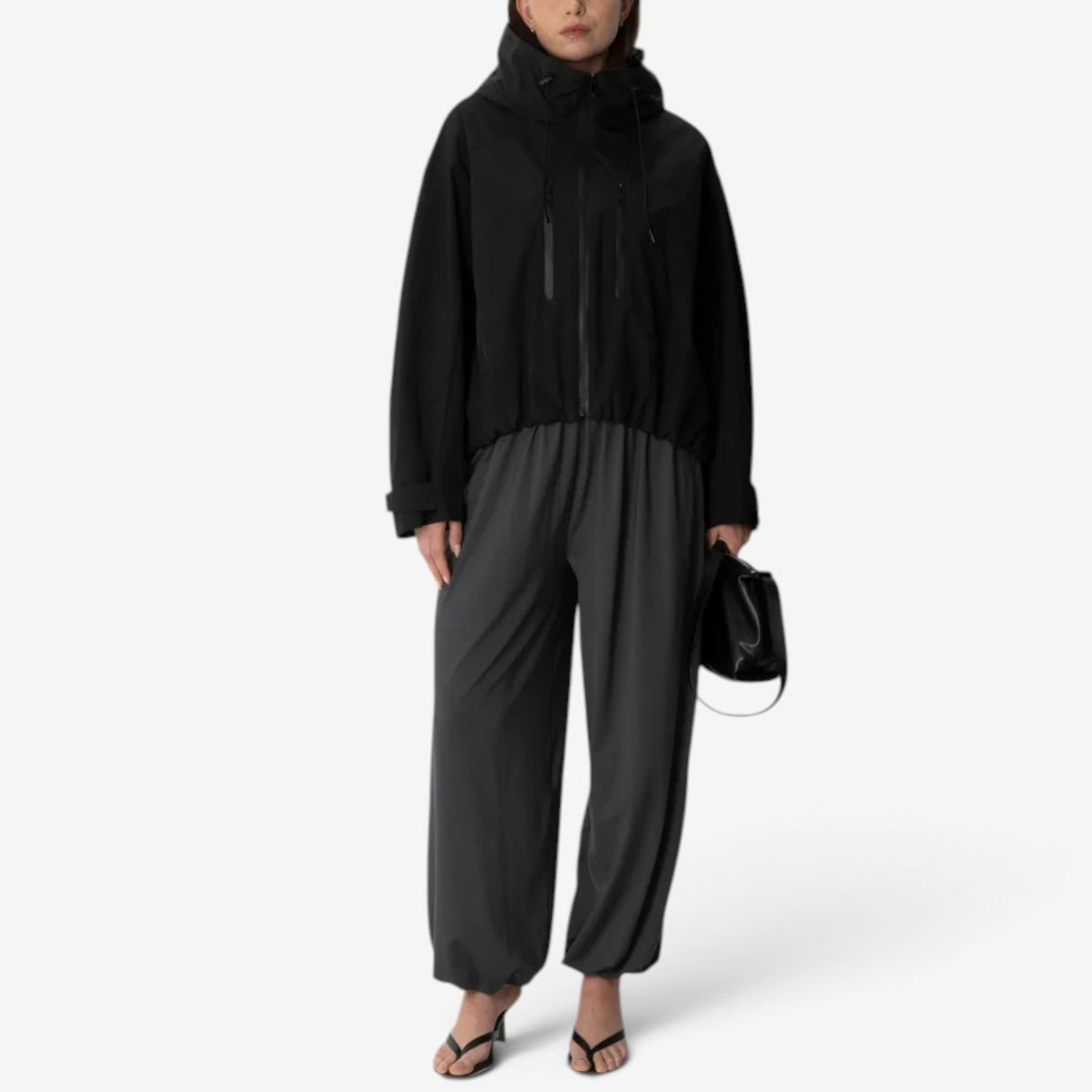Zelle™ Kort vindjakke med hette
