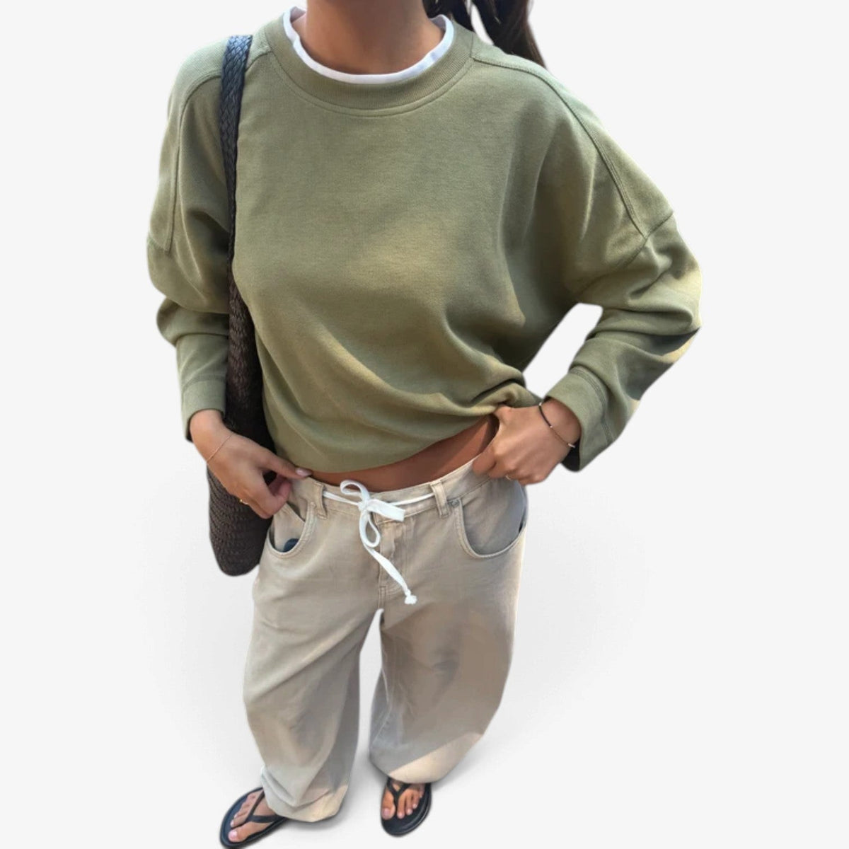 Severine™ Kort crewneck-genser