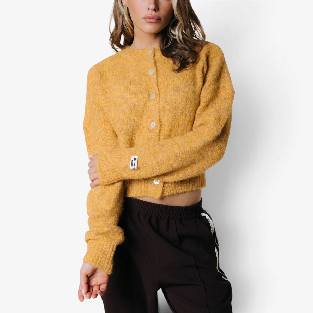 Mireille™ Kort Cardigan med Knapper foran