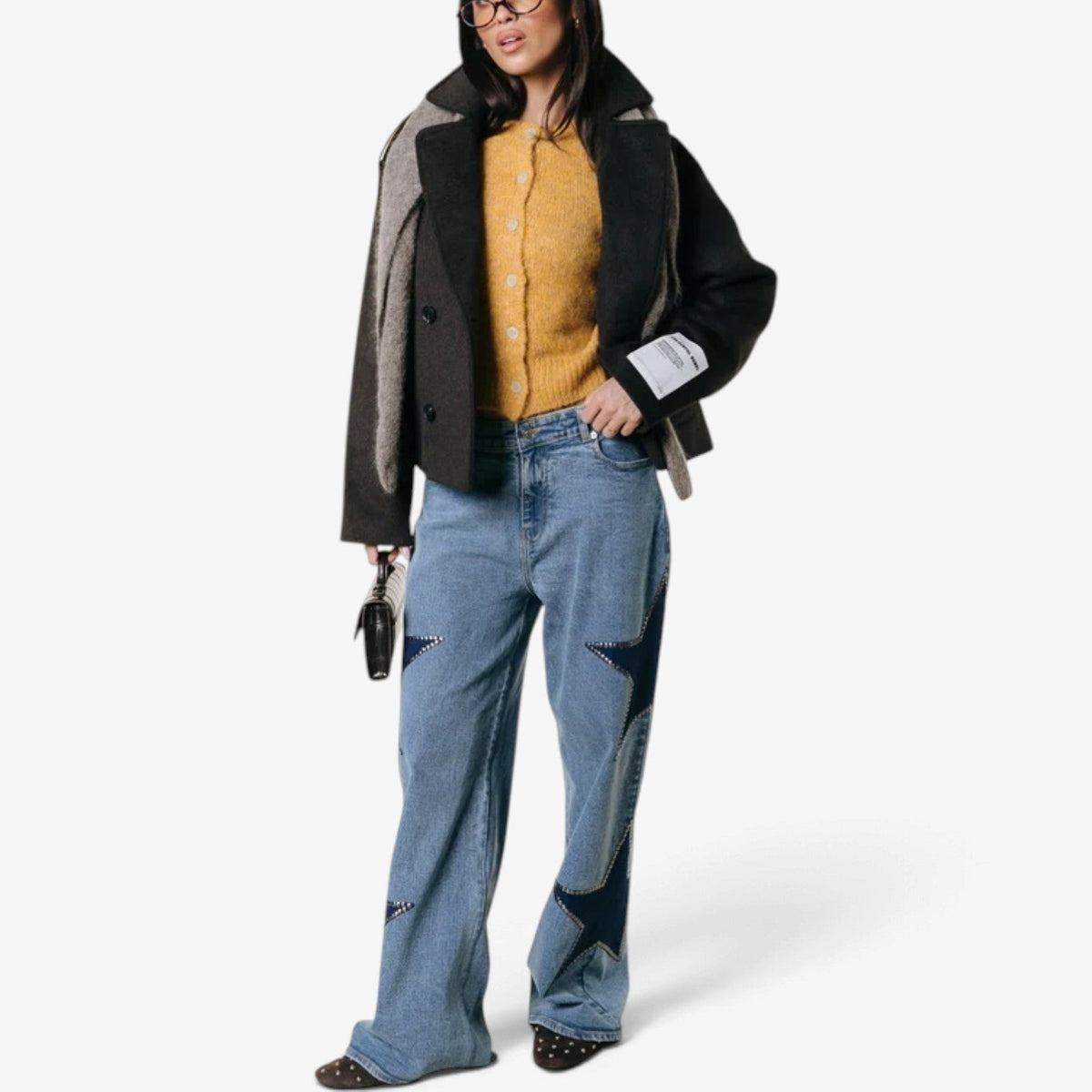 Mireille™ Kort Cardigan med Knapper foran