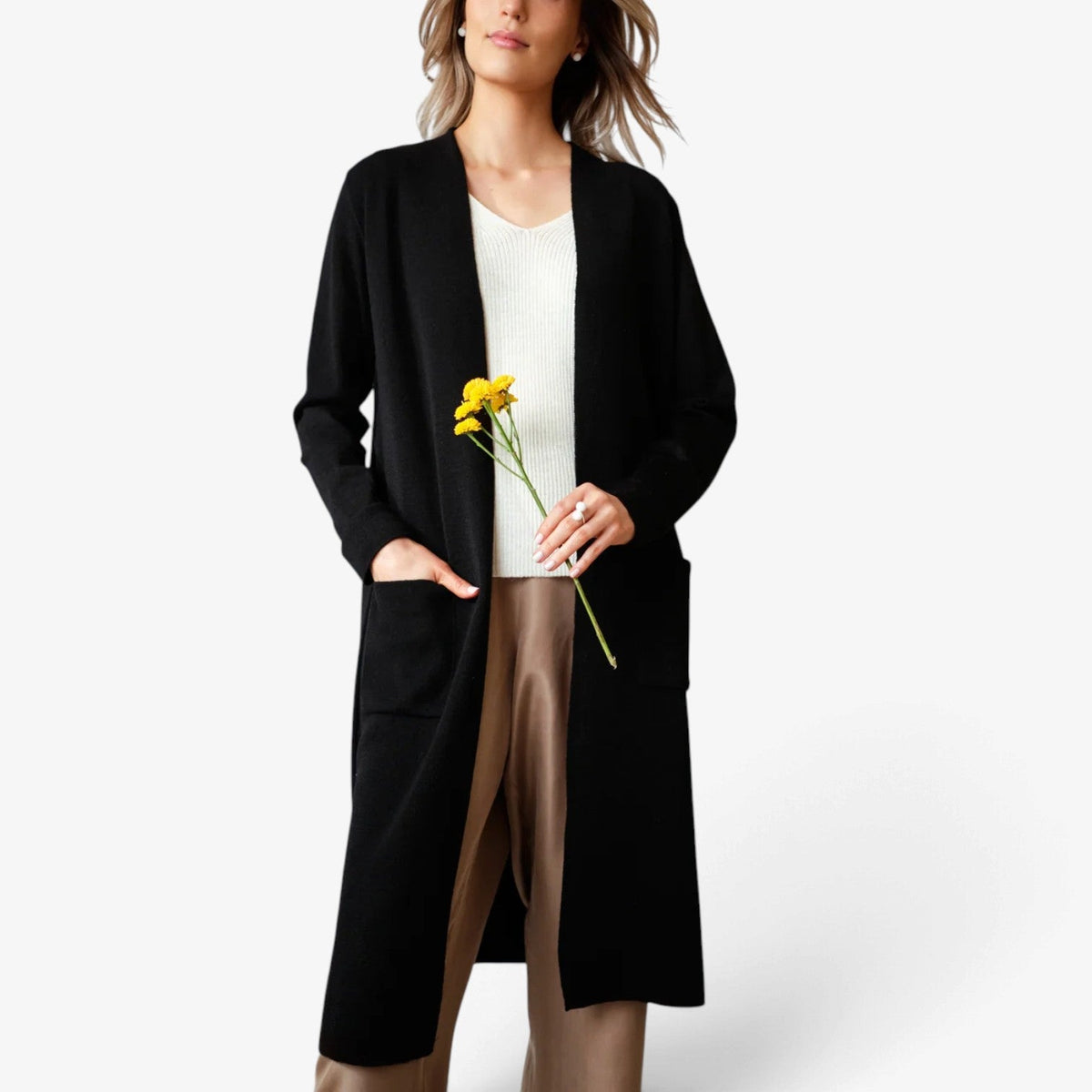 Liliane™ Langkardigan med åpen front