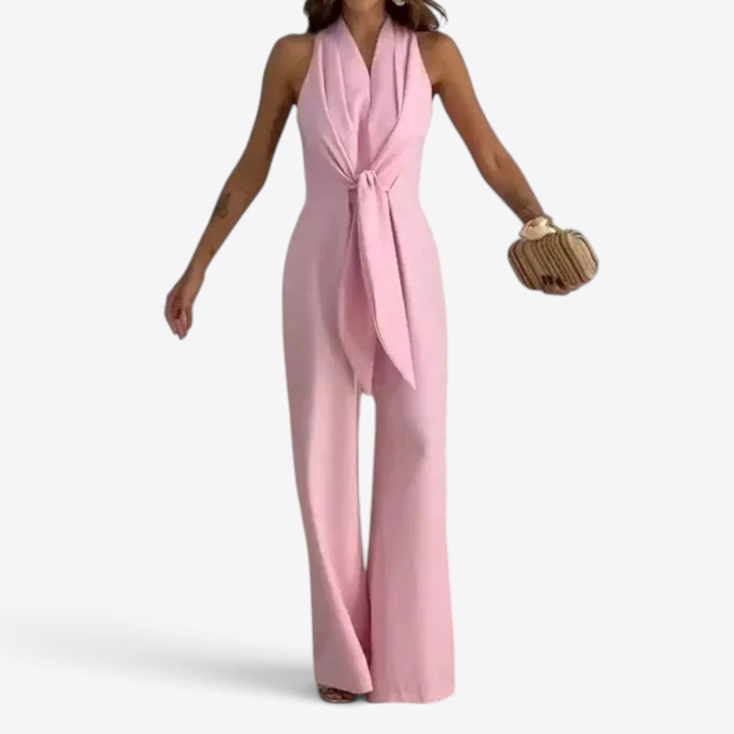 Krystal™ Halter-jumpsuit med vide ben