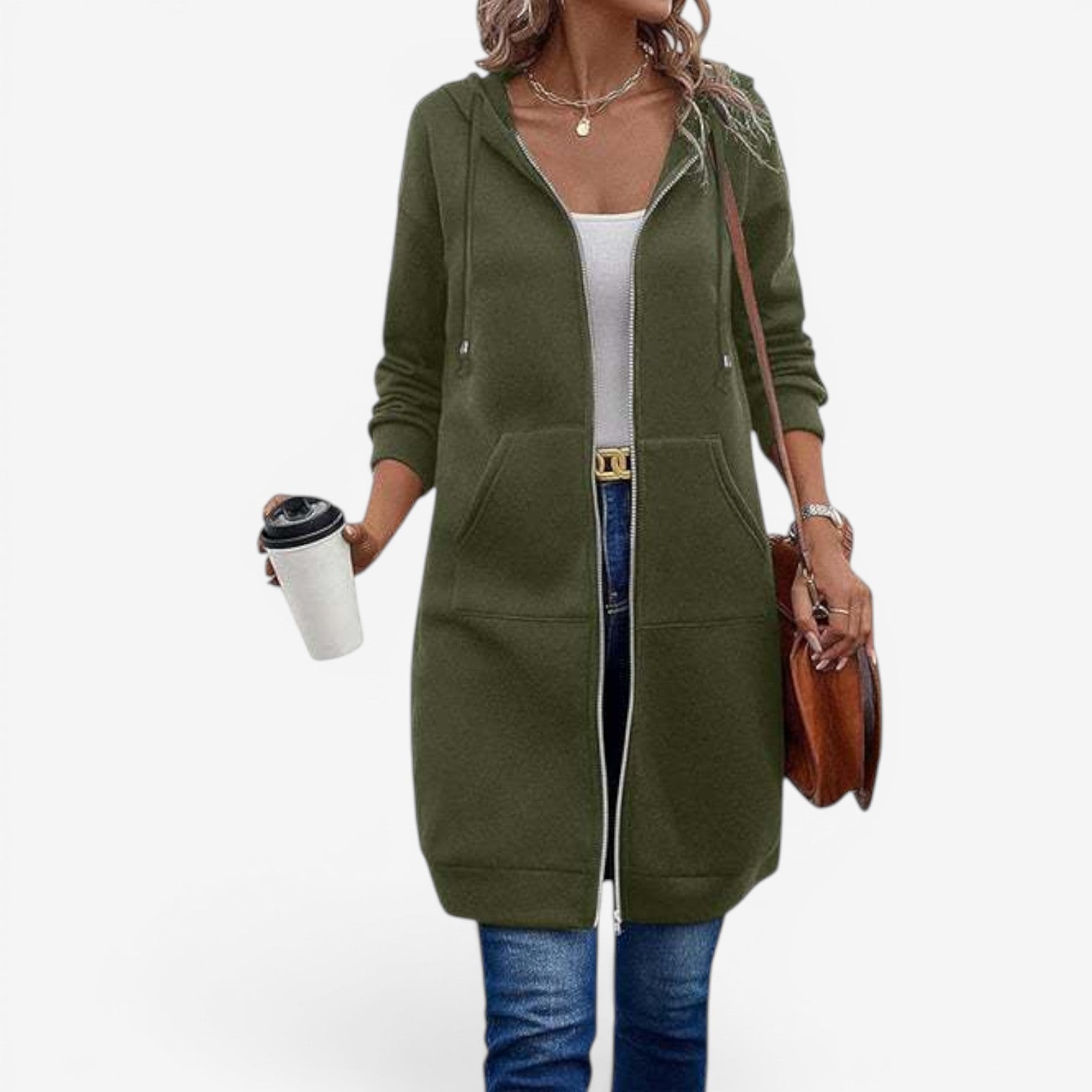 Carah™ Lang cardigan-genser