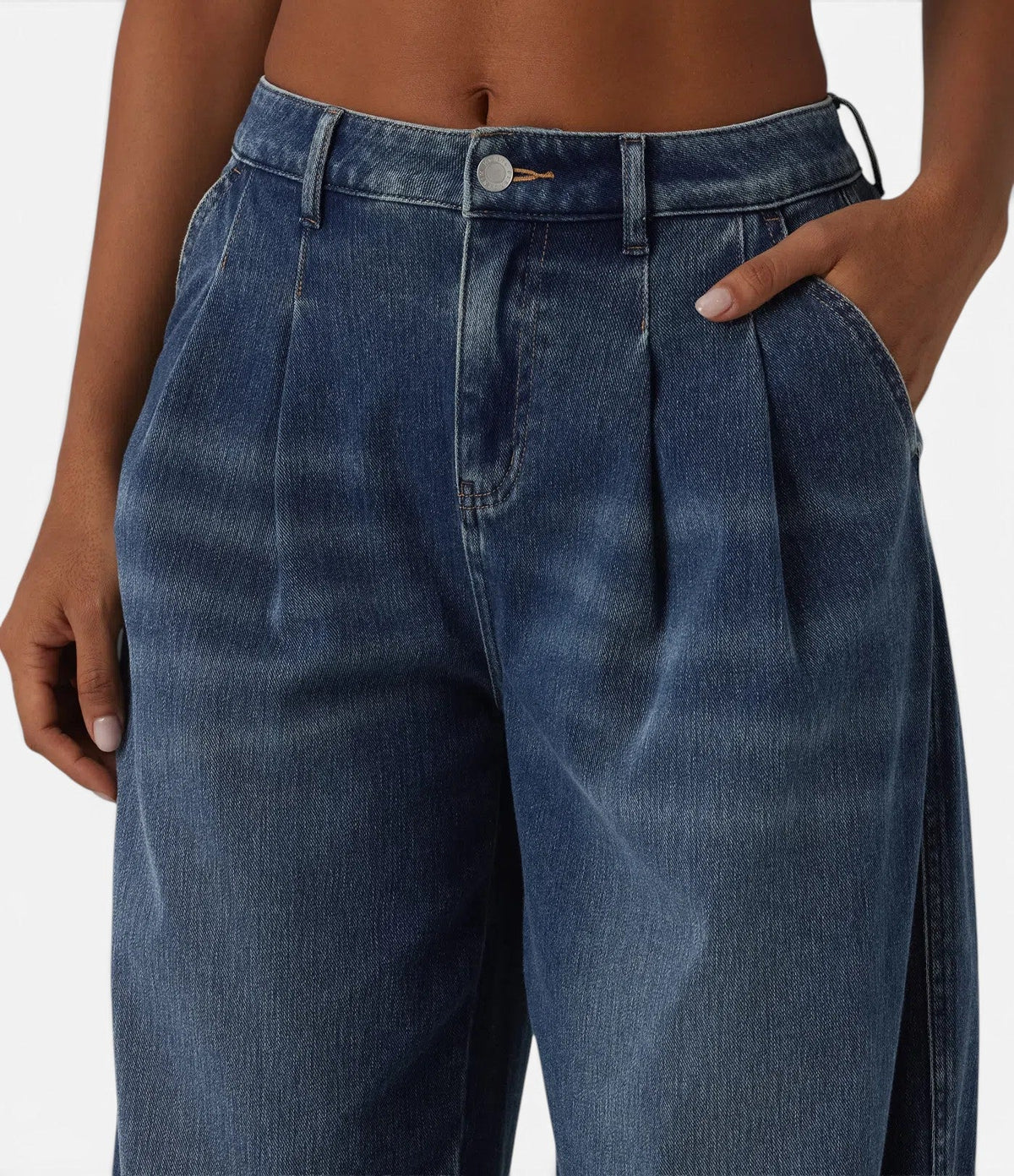 Hera™ Plisserte denimbukser