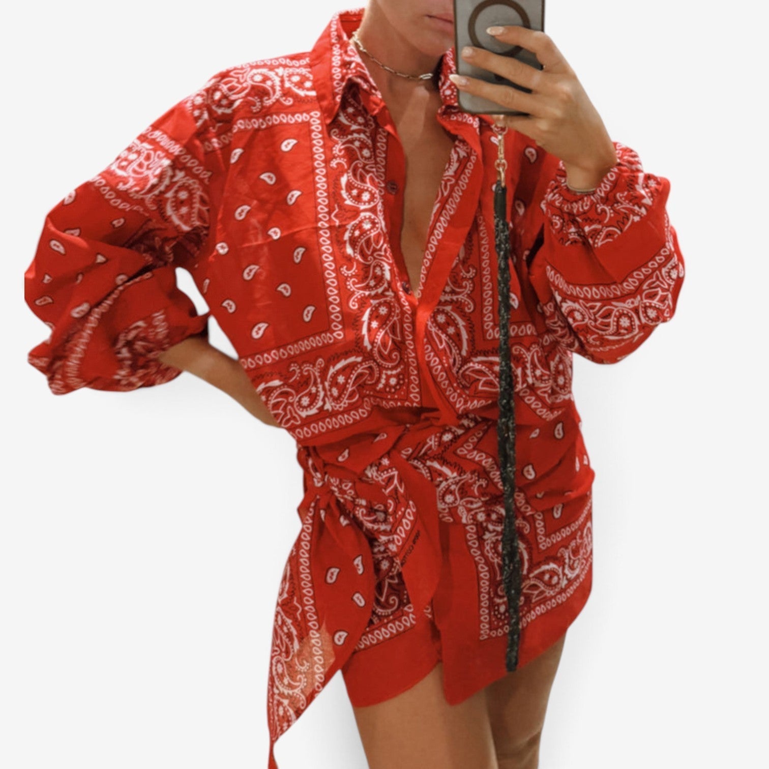 Gina™ Overdimensjonert skjorte-cover-up