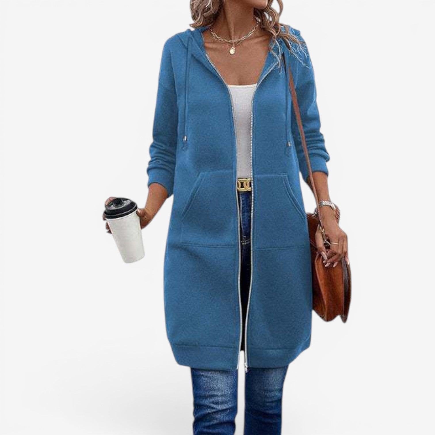Carah™ Lang cardigan-genser