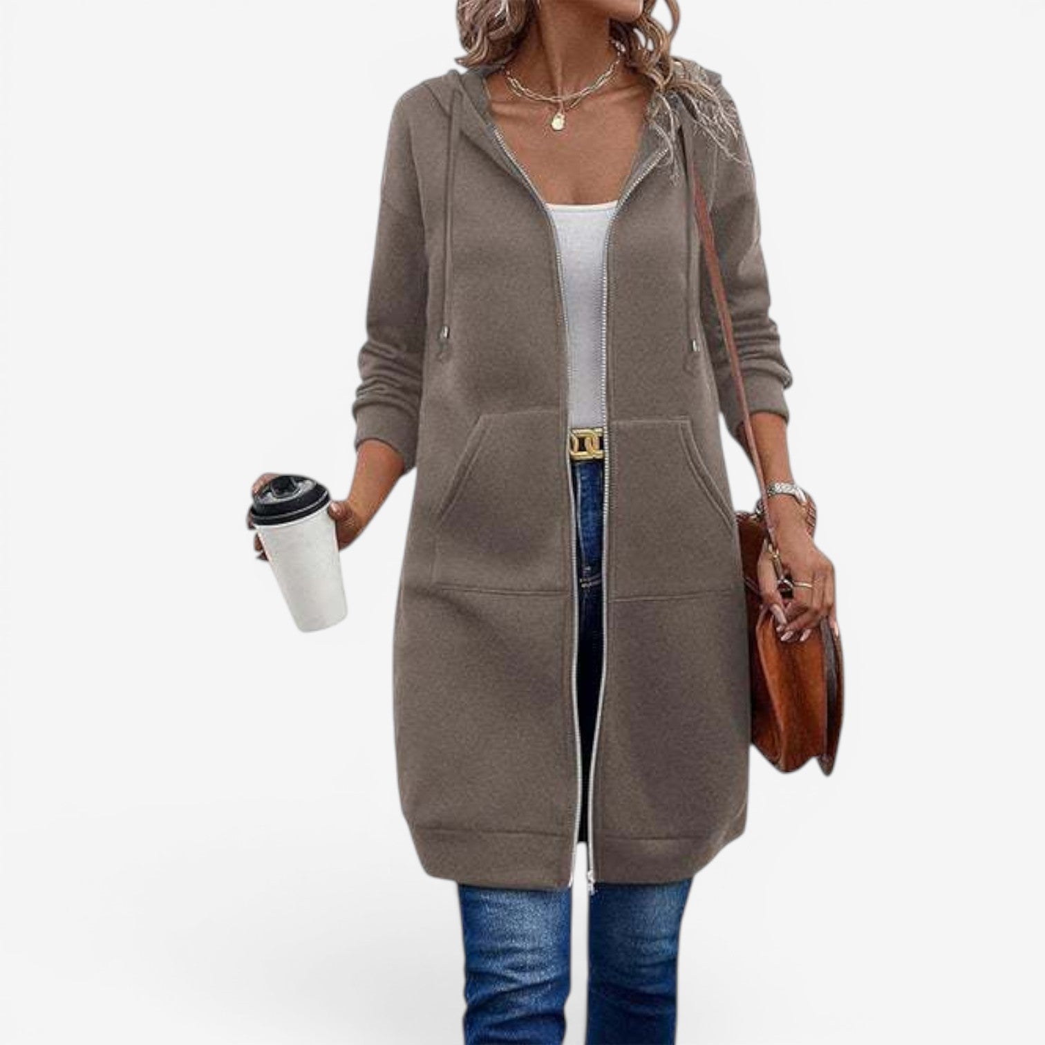 Carah™ Lang cardigan-genser