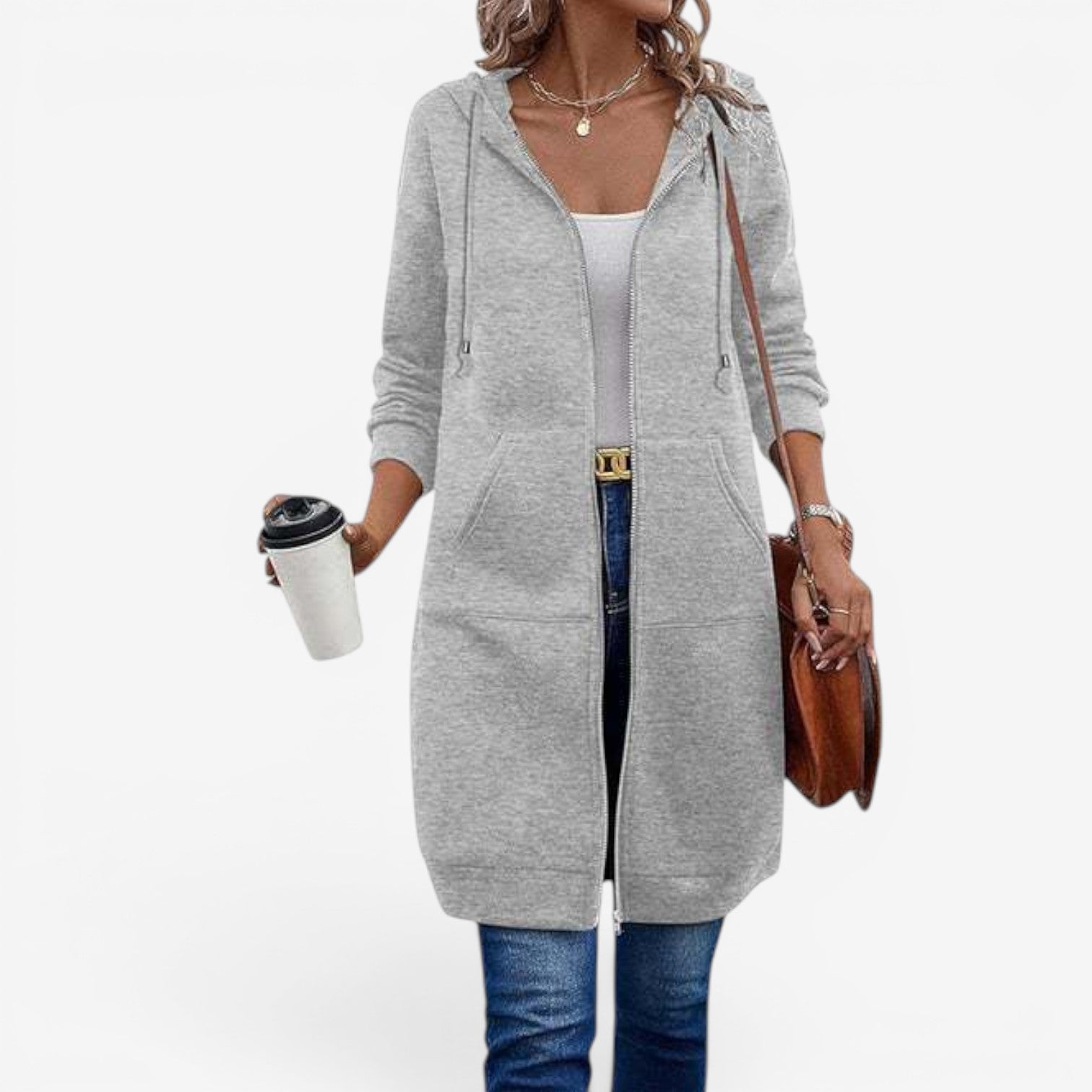 Carah™ Lang cardigan-genser
