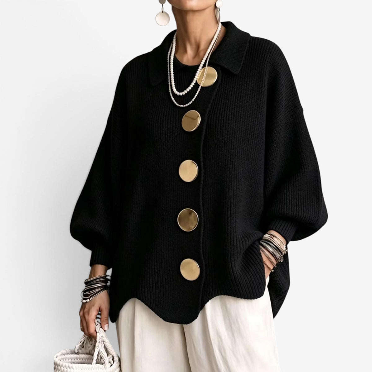 Chona™ Oversized strikket kardigan