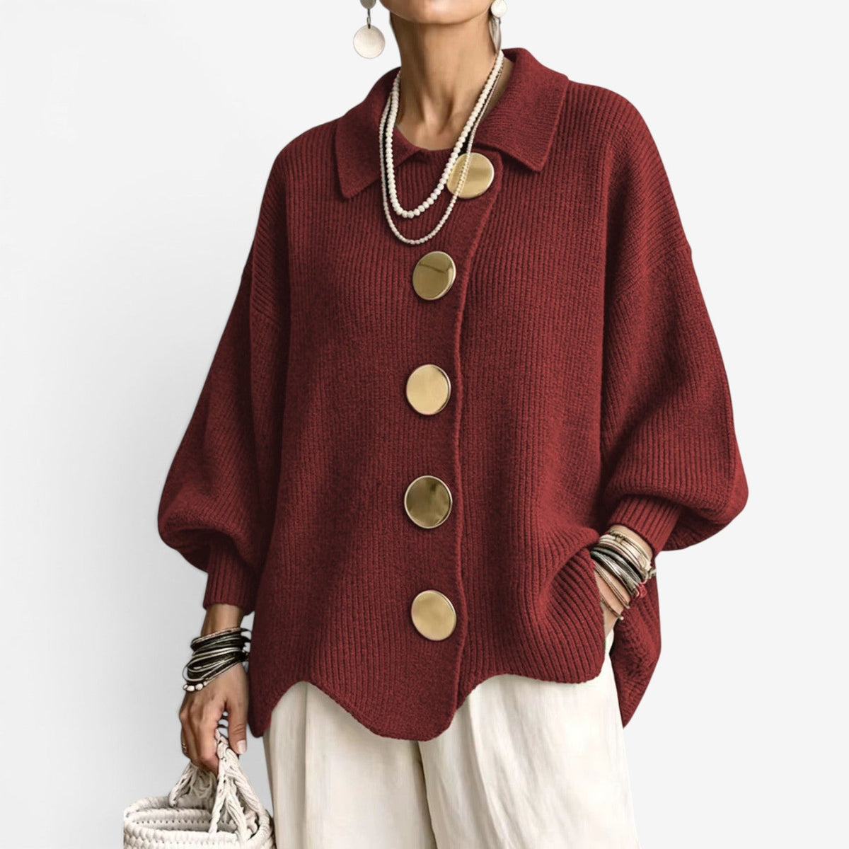 Chona™ Oversized strikket kardigan
