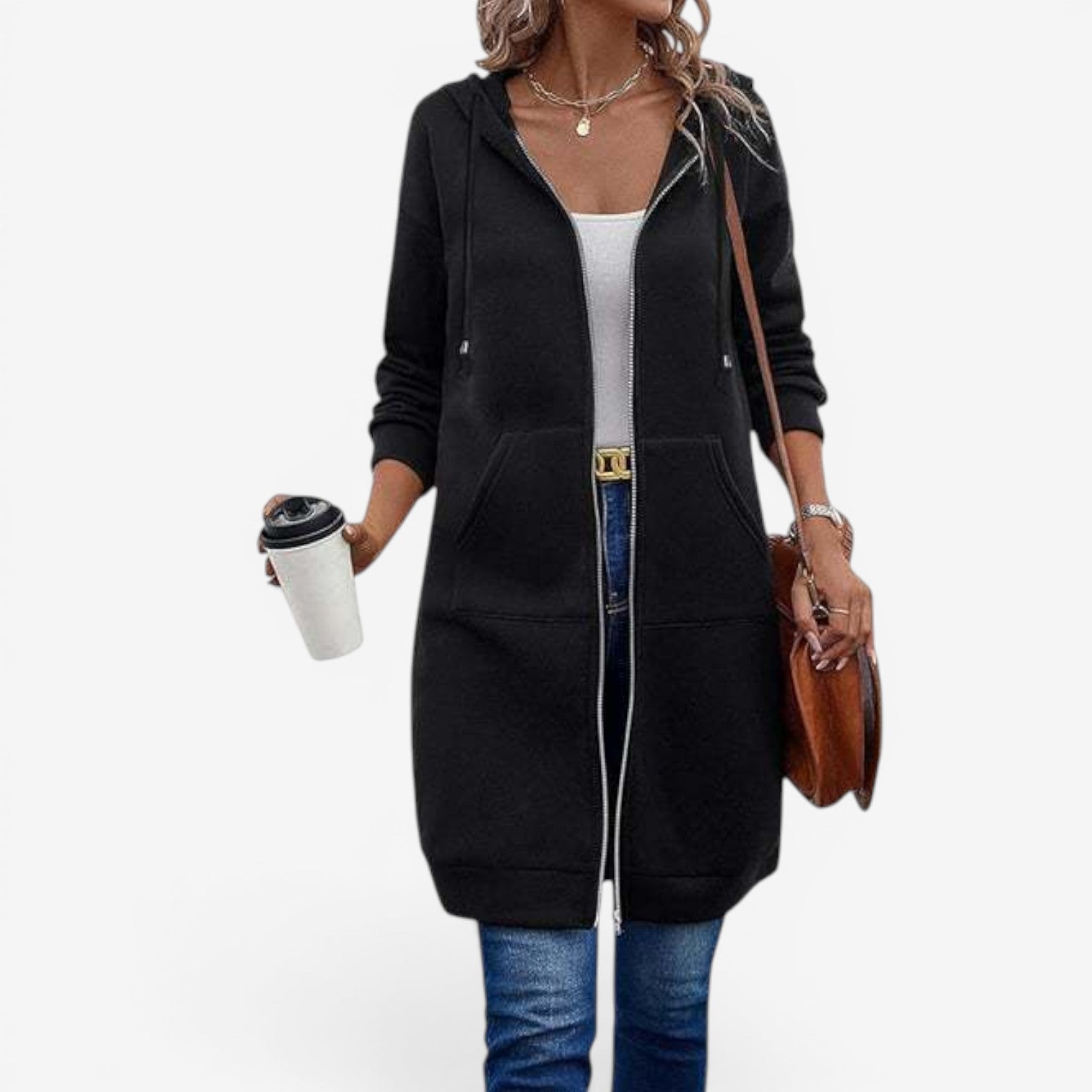 Carah™ Lang cardigan-genser