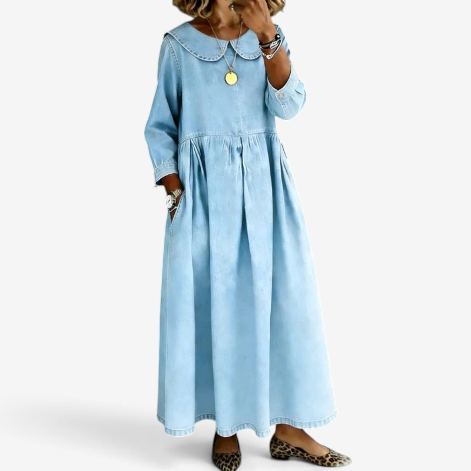 Cecilla™ Lang denimkjole