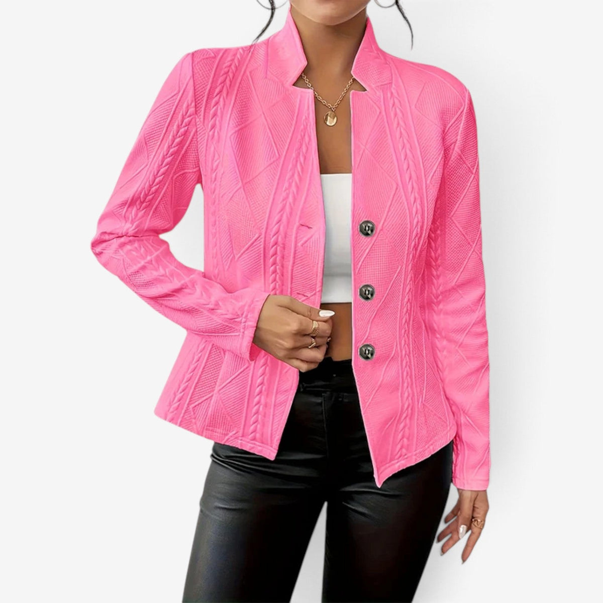Chloe™ Strukturert strikkblazer