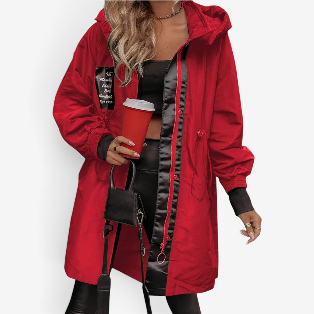 Noemie™ Utility lang jakke med hette