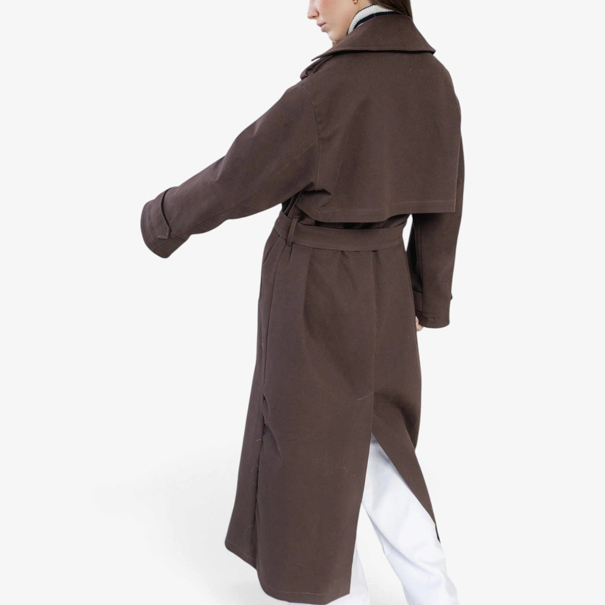 Coralie™ Strukturert lang trenchcoat