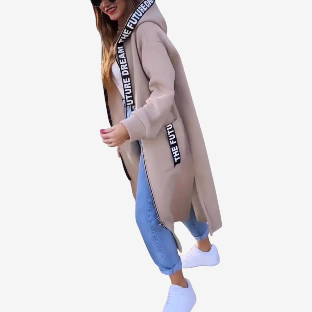 Farrah™ Oversized hettekåpe i lang lengde