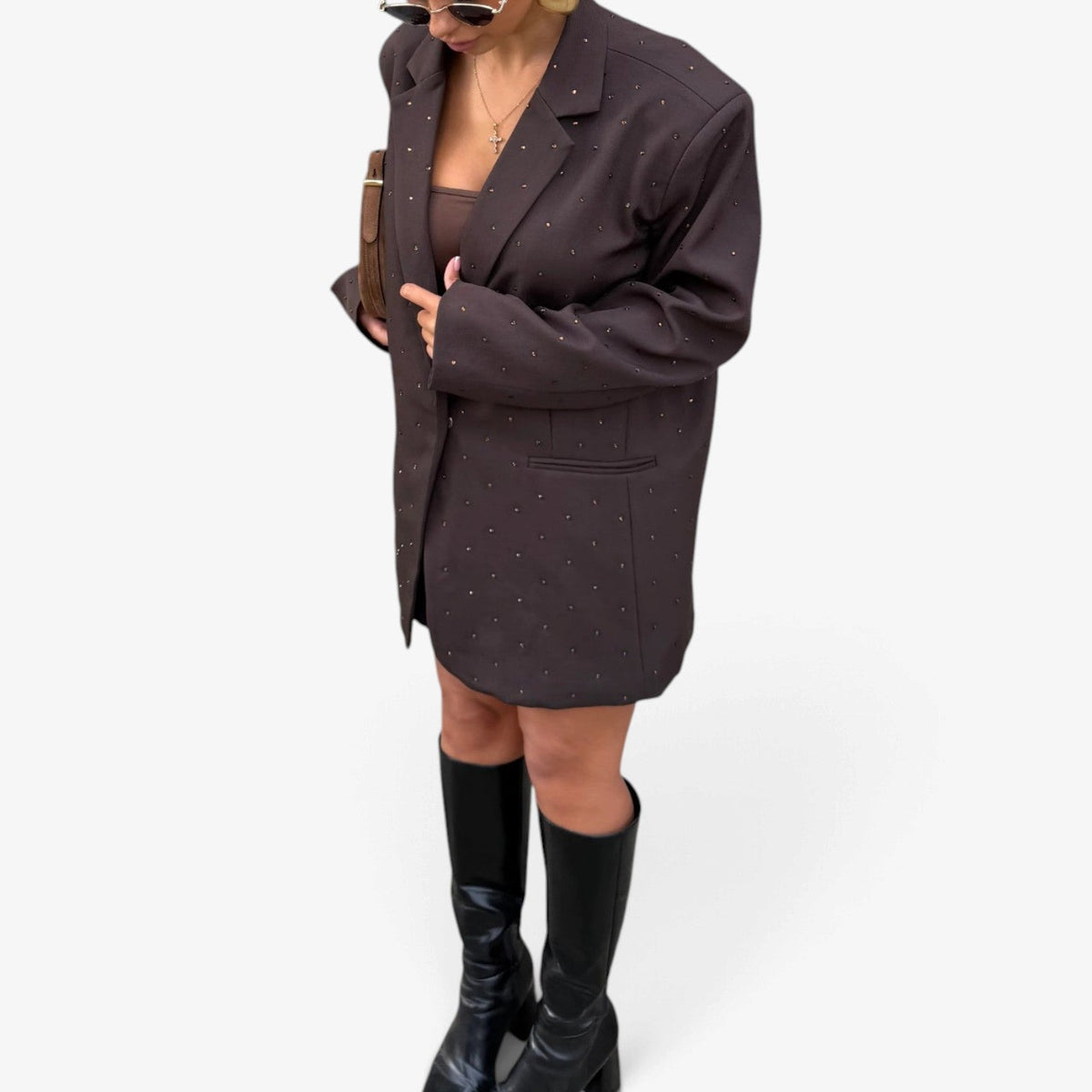 Idalia™ Oversized Spettet Blazer